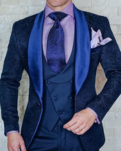Load image into Gallery viewer, SZMANLIZI Mens Wedding Suits 2019 Italian Design Custom Made Black Smoking Tuxedo Jacket 3 Piece Groom Terno Suits For Men