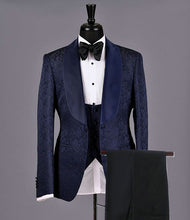 Load image into Gallery viewer, SZMANLIZI Mens Wedding Suits 2019 Italian Design Custom Made Black Smoking Tuxedo Jacket 3 Piece Groom Terno Suits For Men