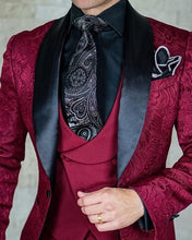 Load image into Gallery viewer, SZMANLIZI Mens Wedding Suits 2019 Italian Design Custom Made Black Smoking Tuxedo Jacket 3 Piece Groom Terno Suits For Men