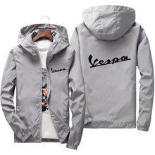 Load image into Gallery viewer, Summer 2020 Men's Bomber Jacket Thin Long Sleeve Vespa Printed Casual Jacket Hooded Windbreaker Zipper Jacket Brand Clothing