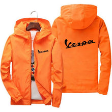 Load image into Gallery viewer, Summer 2020 Men's Bomber Jacket Thin Long Sleeve Vespa Printed Casual Jacket Hooded Windbreaker Zipper Jacket Brand Clothing