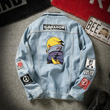Load image into Gallery viewer, 2020 denim jacket men's spring and autumn Korean student trend Pikachu denim men's autumn loose casual jacket

