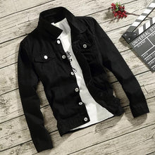 Load image into Gallery viewer, 2020 denim jacket men's spring and autumn Korean student trend Pikachu denim men's autumn loose casual jacket
