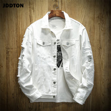 Load image into Gallery viewer, JDDTON Men's Autumn Denim Trendy Jackets Casual Hip Hop Fashion Vintage Ripped Overcoats Streetwear Cowboy Jeans Outerwear JE385
