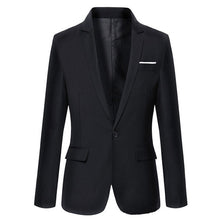 Load image into Gallery viewer, 2019 S-4XL Men's Formal Slim Fit Formal One Button Suit Long Sleeve Notched Blazer Cotton Blend Coat Jacket Top
