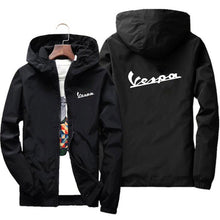 Load image into Gallery viewer, Summer 2020 Men's Bomber Jacket Thin Long Sleeve Vespa Printed Casual Jacket Hooded Windbreaker Zipper Jacket Brand Clothing
