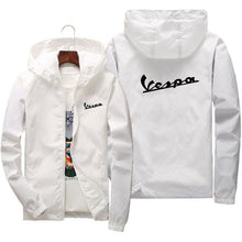 Load image into Gallery viewer, Summer 2020 Men's Bomber Jacket Thin Long Sleeve Vespa Printed Casual Jacket Hooded Windbreaker Zipper Jacket Brand Clothing
