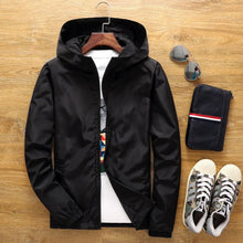 Load image into Gallery viewer, Summer 2020 Men's Bomber Jacket Thin Long Sleeve Vespa Printed Casual Jacket Hooded Windbreaker Zipper Jacket Brand Clothing
